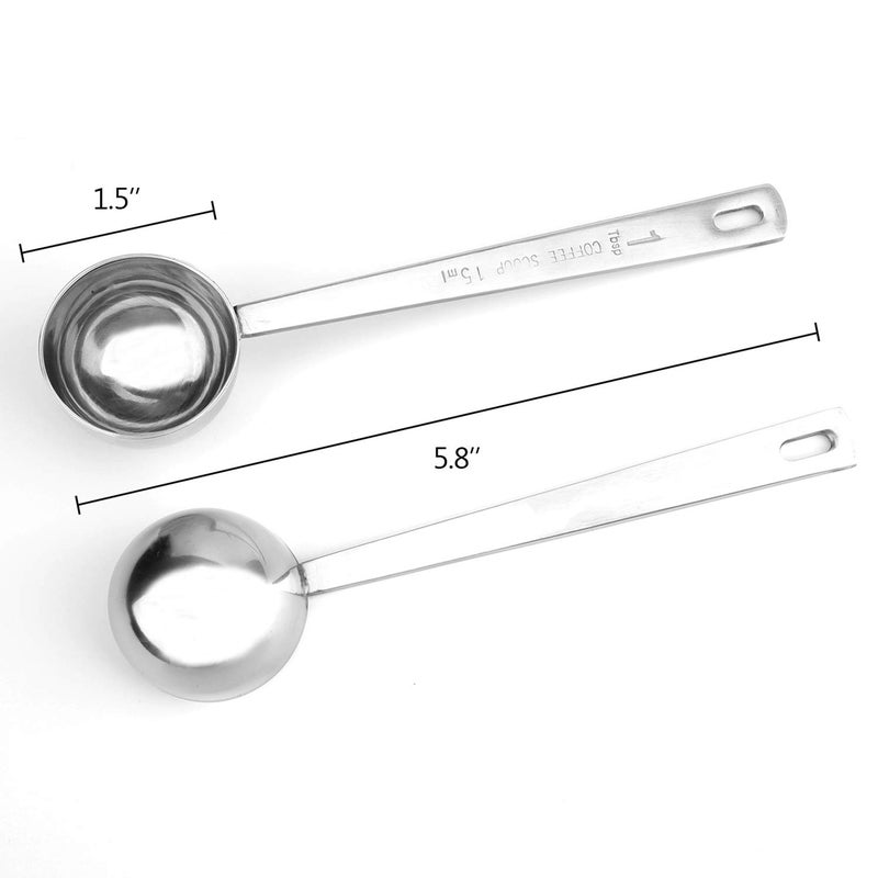 Hedume 9 Pack Coffee Scoop, 304 Stainless Steel Coffee Measuring Scoop 1 Tablespoon, Long Handle Spoon for Coffee, Milk Powder, Fruit Powder - Image 2